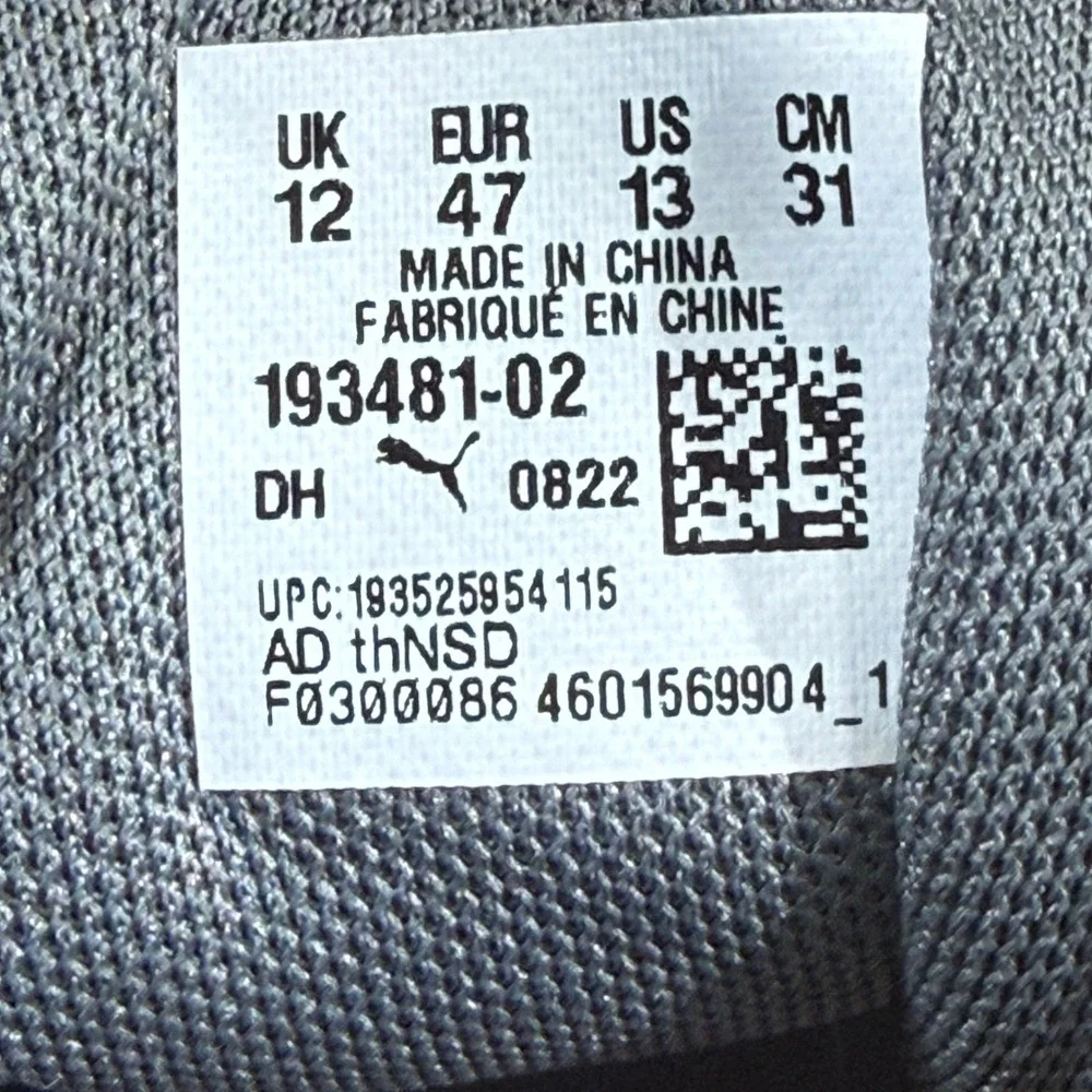 Puma Sneakers Mens 13 Grey Axelion Spark Running Shoes 193481-02 Mesh Athletic